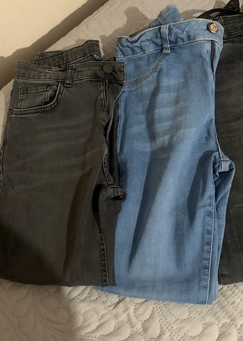 Gri Bel Kemerli erkek çoçuk Kot Pantolon - Görsel 3