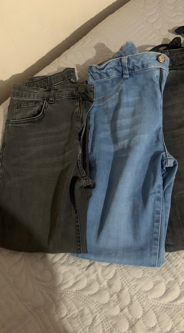 Gri Bel Kemerli erkek çoçuk Kot Pantolon - Görsel 3