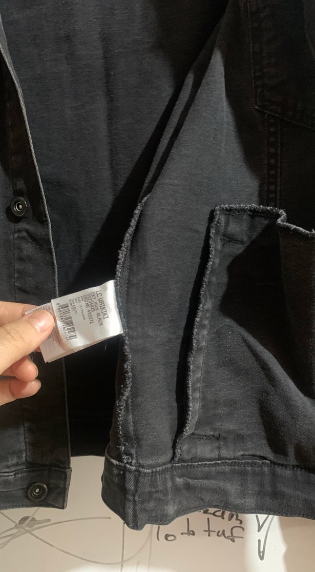 Düğmeli Siyah erkek genç  Kot Ceket - Görsel 4