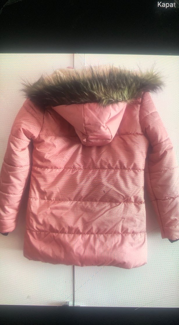 Kız Çocuk Pembe Kürklü Mont - Görsel 2