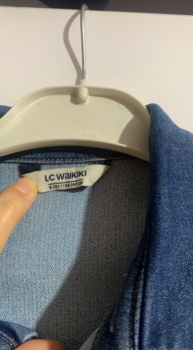 Düğmeli Mavi Denim erkek çoçuk yumuşak kot Gömlek - Görsel 2