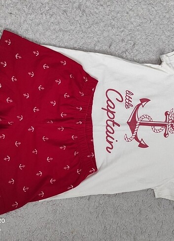 10 Yaş Beden çeşitli Renk Şortlu pijama tk