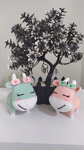Amigurumi sevimli inekler ???? oyuncak anahtarlık