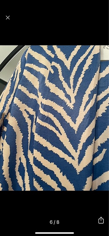 Sateen zebra desen ceket ikili takım - Görsel 6