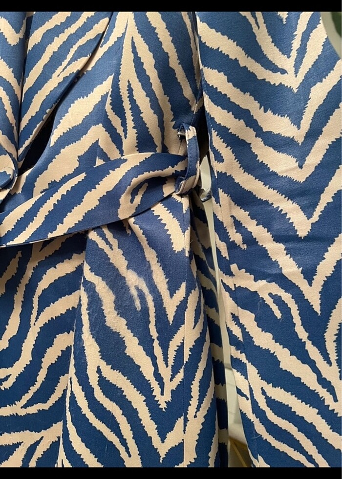 Sateen zebra desen ceket ikili takım - Görsel 5