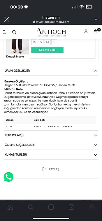 Antioch kahve kruvaze kaban - Görsel 6