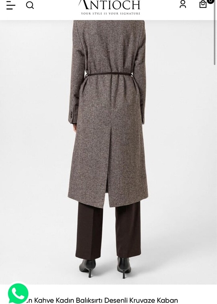 Antioch kahve kruvaze kaban - Görsel 3