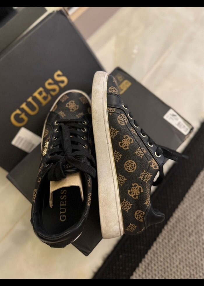 Guess logolu sneaker ayakkabı - Görsel 3