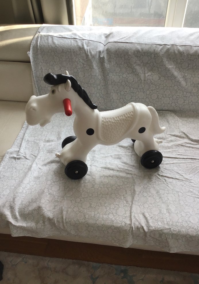 Pilsan Tekerlekli Beyaz At Oyuncak - Görsel 2