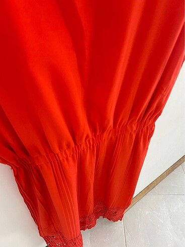 İpekyol turuncu - nar çiçeği elbise - Görsel 5