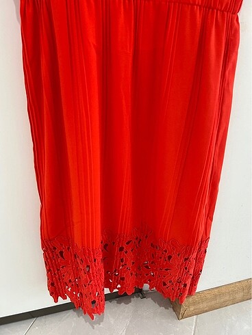 İpekyol turuncu - nar çiçeği elbise - Görsel 3