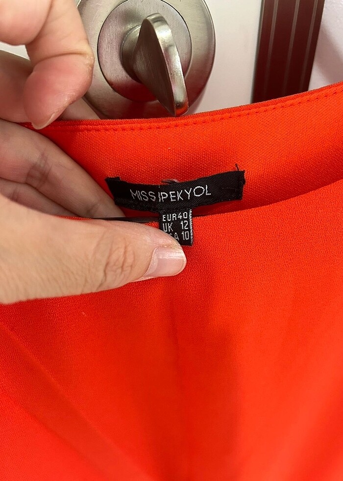 İpekyol turuncu - nar çiçeği elbise - Görsel 4