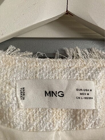 Mango beyaz ekru tüvit yelek - Görsel 2