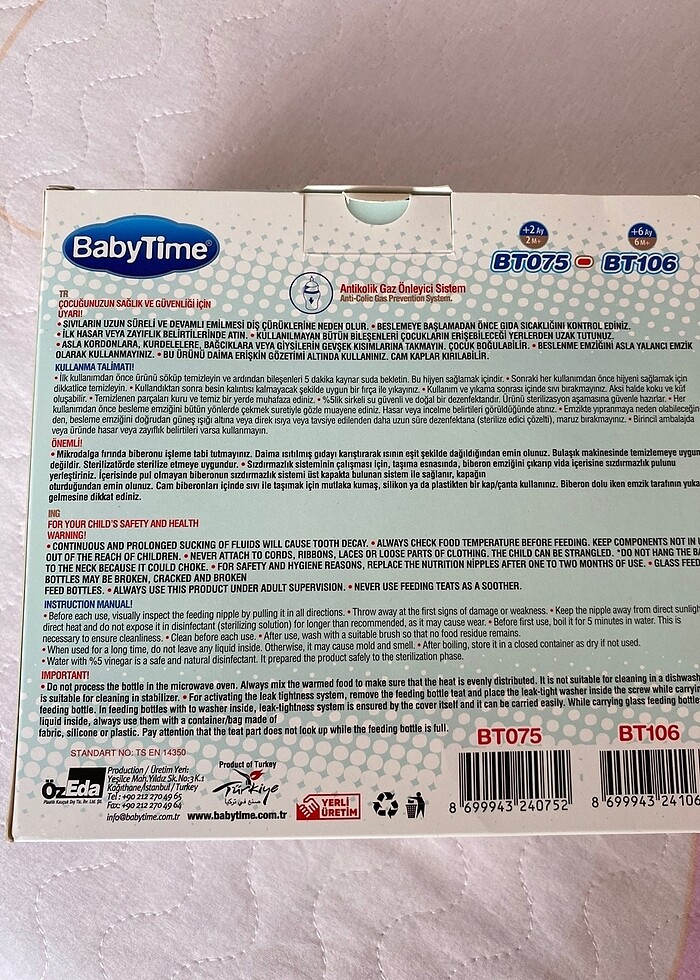 BabyTime 0-6 ay biberon - Görsel 2