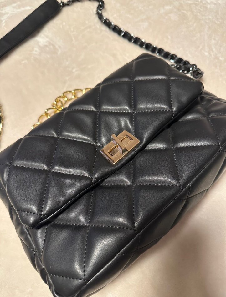 Siyah hem el hem omuz çantası - Görsel 2