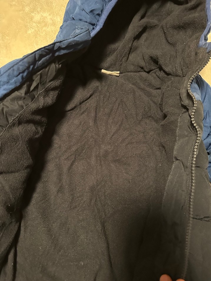 Erkek Çocuk Mavi Kapüşonlu Mont - Görsel 3