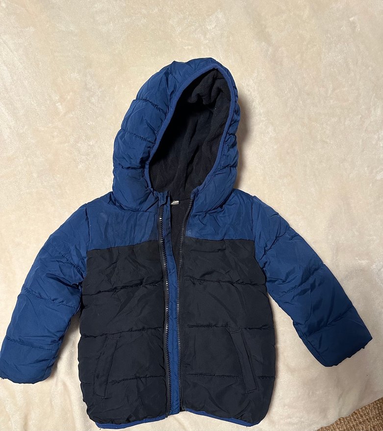 Erkek Çocuk Mavi Kapüşonlu Mont - Görsel 2