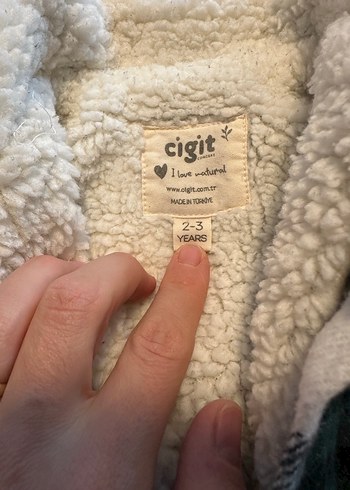 Erkek Çocuk Gri Ekose Düğmeli Mont 2-3 yaş - Görsel 3