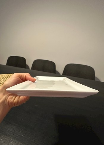 Beyaz Dikdörtgen Servis Tabağı (6 lı set) - Görsel 4