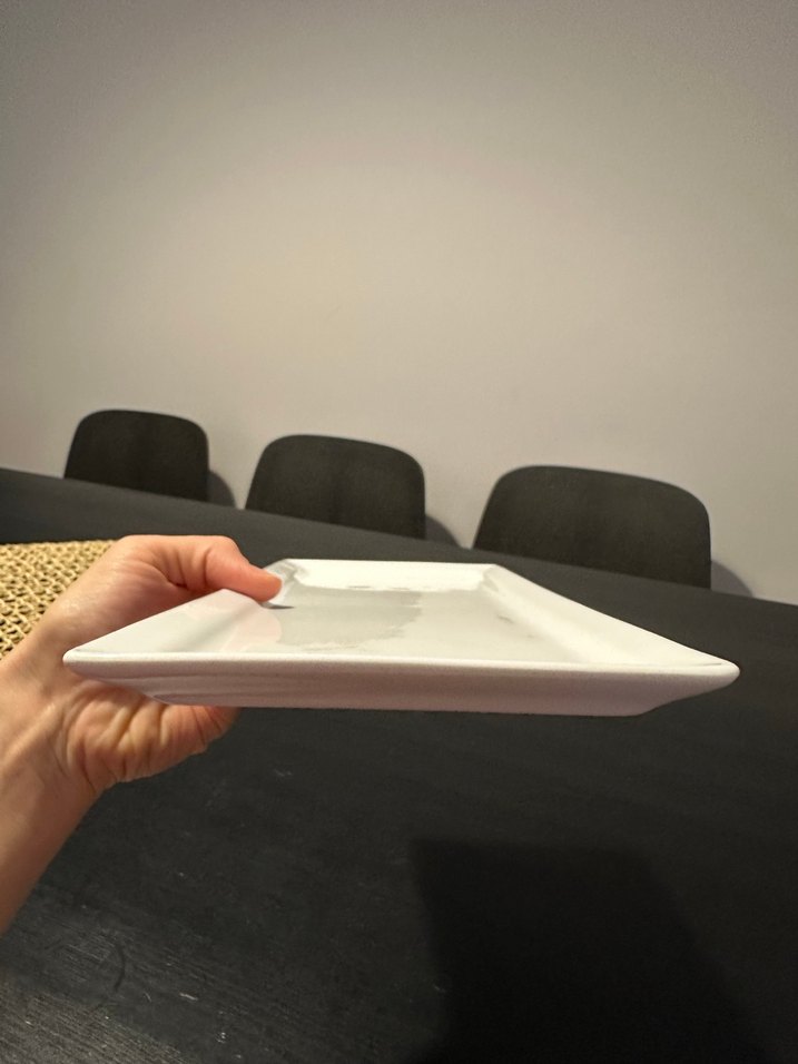 Beyaz Dikdörtgen Servis Tabağı (6 lı set) - Görsel 4