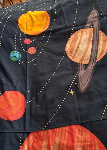 Uzay Temalı Baskılı Fon perde - Görsel 4