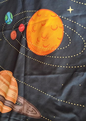 Uzay Temalı Baskılı Fon perde - Görsel 5