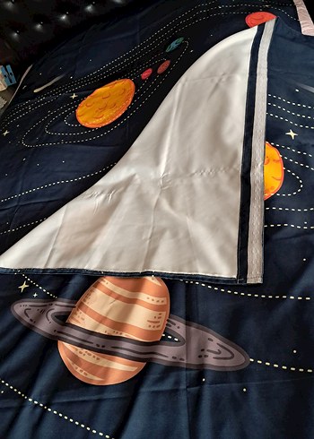 Uzay Temalı Baskılı Fon perde - Görsel 6