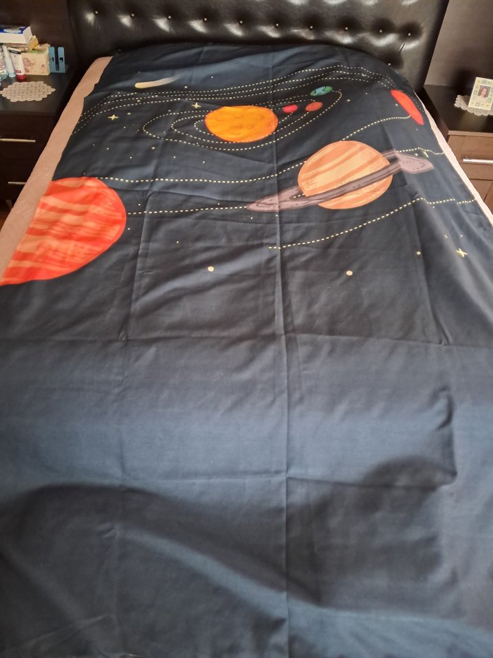 Uzay Temalı Baskılı Fon perde - Görsel 2