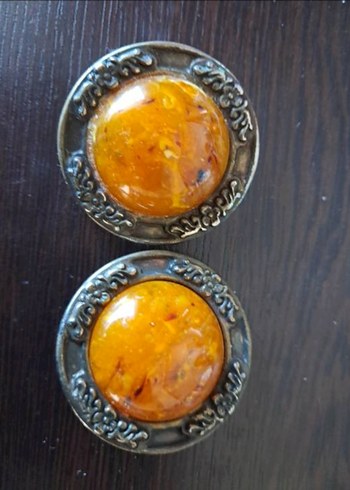 Hardal Rengi Vintage Kadın Küpe
