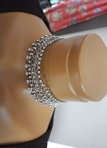 Beden gri Renk Kadın choker kolye