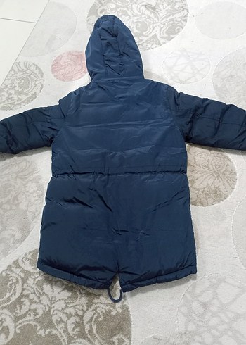 Fermuarlı Lacivert Uzun Erkek  Çocuk Mont - Görsel 6