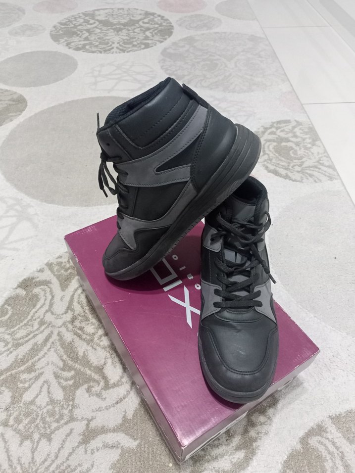 Gri - siyah Erkek Spor Botları - Görsel 5