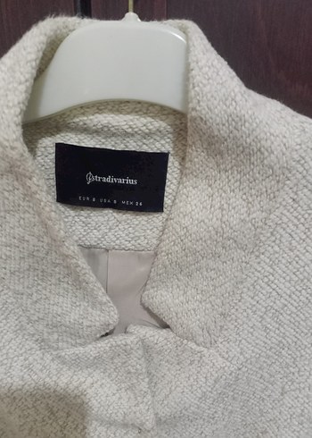 Düğmeli Bej Midi Kadın Kaban - Görsel 4