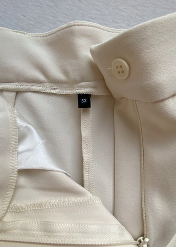 Ekru kumaş pantolon - Görsel 3