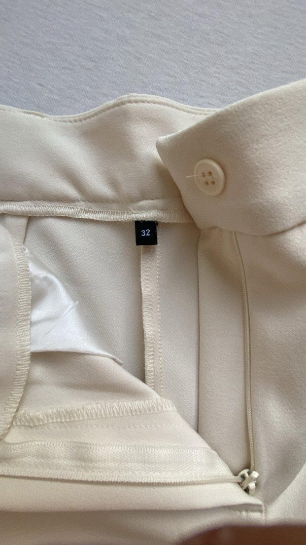 Ekru kumaş pantolon - Görsel 3