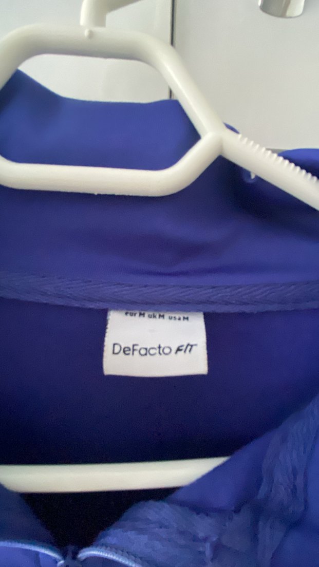 Kadın Mavi Yarım Fermuarlı Spor Sweatshirt - Görsel 3