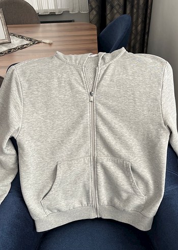 Gri kadın Fermuarlı Sweatshirt