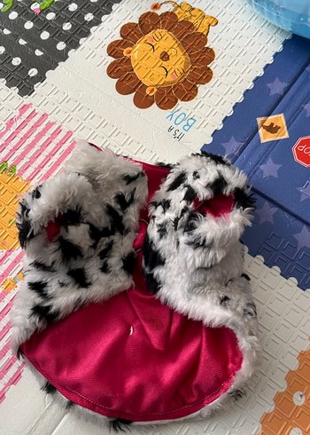 Leopar Desenli Kürklü Renkli Kedi köpek Kıyafeti