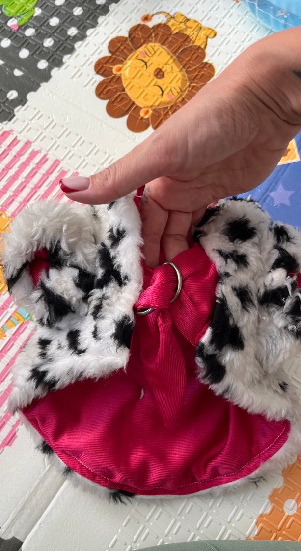 Leopar Desenli Kürklü Renkli Kedi köpek Kıyafeti - Görsel 3