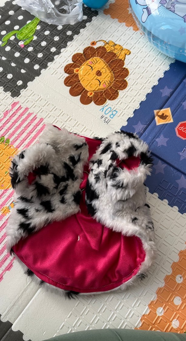 Leopar Desenli Kürklü Renkli Kedi köpek Kıyafeti - Görsel 2