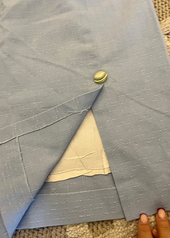 Düğmeli Uzun Keten Kadın Kalem Etek - Görsel 2