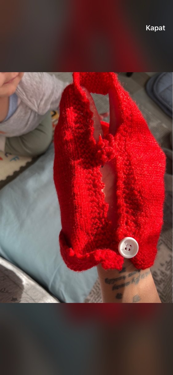 Kırmızı kedi köpek kıyafeti - Görsel 3