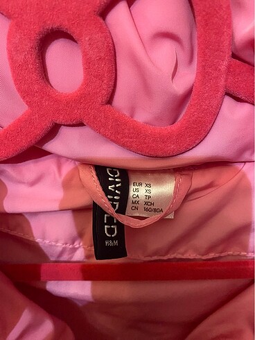 xs Beden h&m pembe sisme mont
