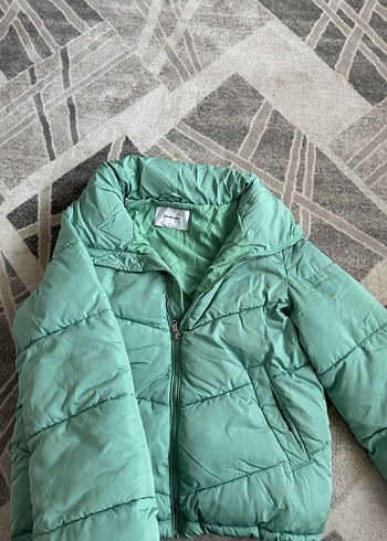 Turkuaz Midi Oversize Şişme Mont - Görsel 5