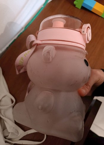 Pembe Ayı Figürlü Çocuk Matara - Görsel 2