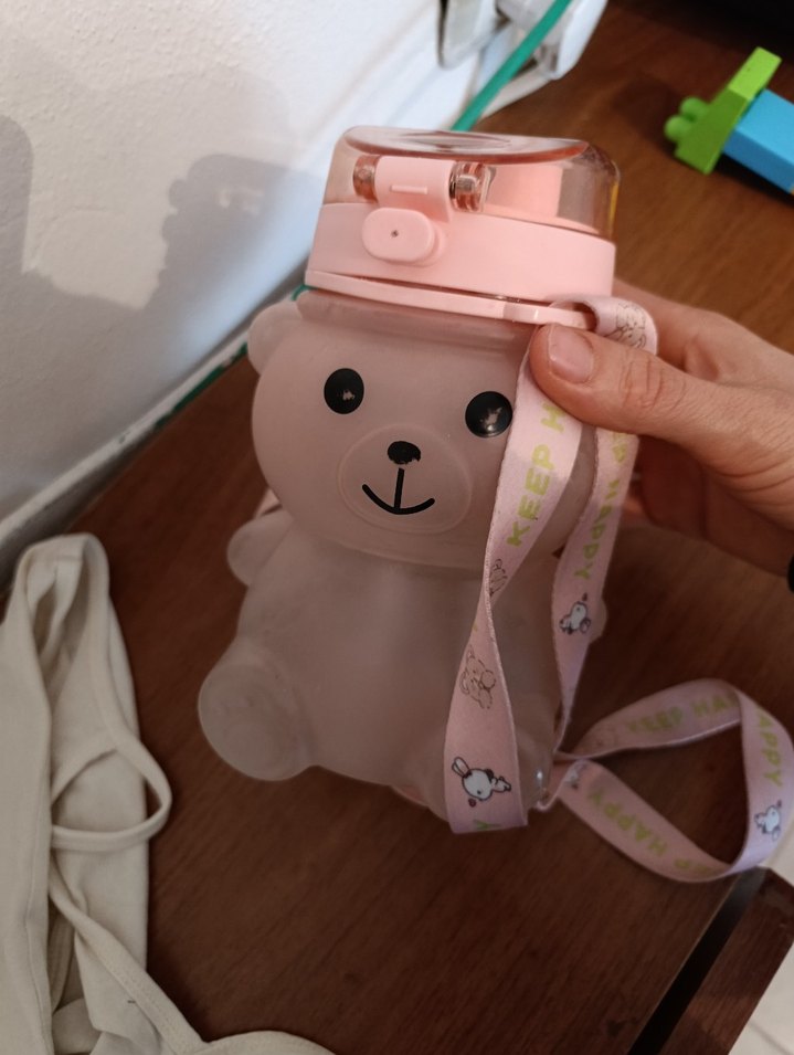 Pembe Ayı Figürlü Çocuk Matara - Görsel 3