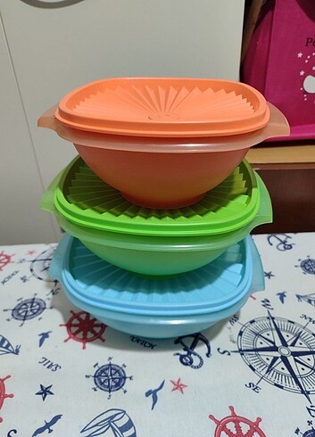 Tupperware 3 lü yıldız kap