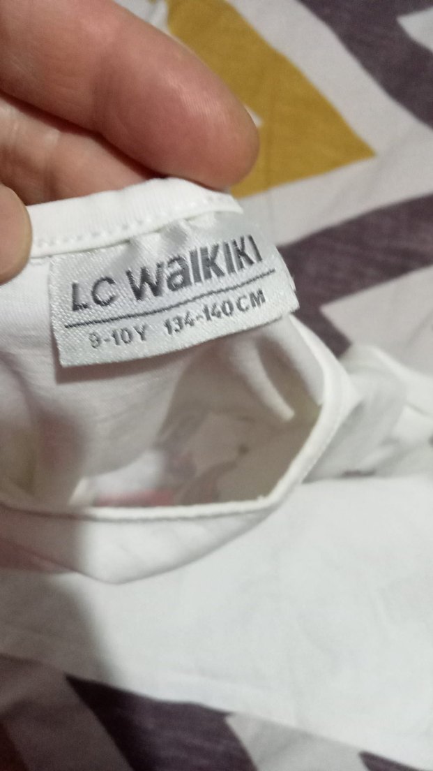 Beyaz Unicorn Baskılı Kız Tişörtü - Görsel 2