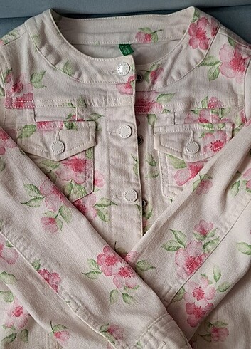 Benetton kız çocuk kot mont