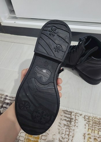 siyah deri Kadın Botu